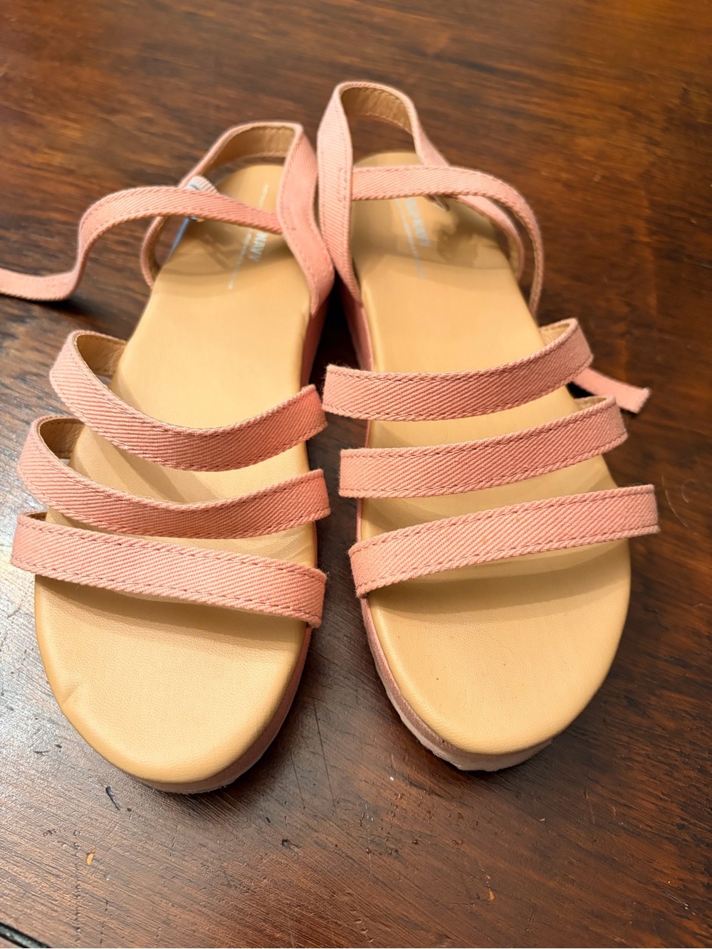 Pink Strappy Platform Sandals